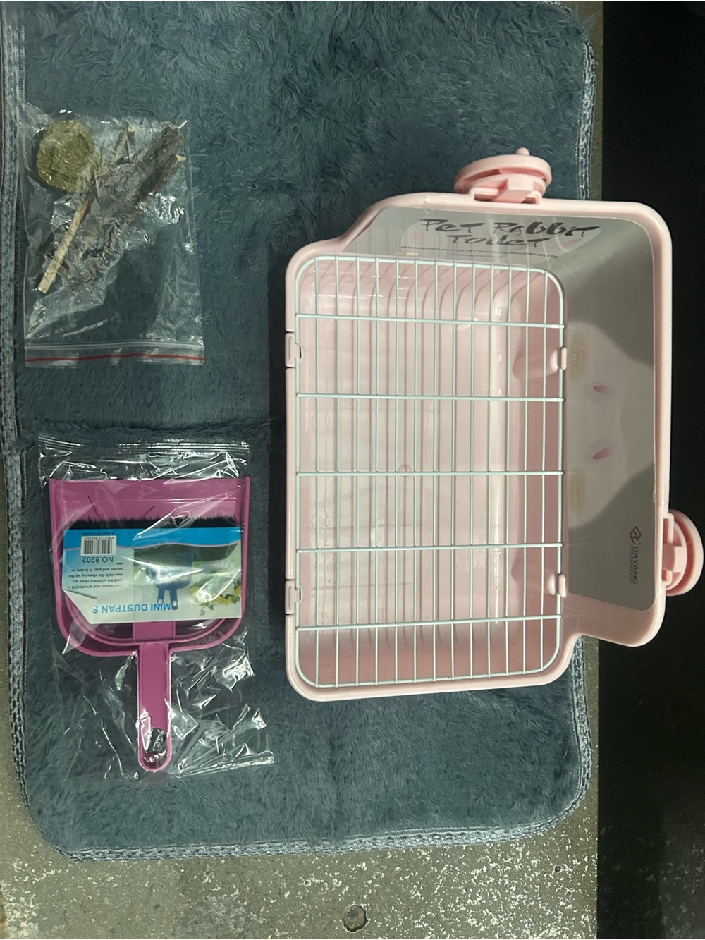 Pink Small Pet Carrier Cage with Dustpan - Home Storage & Organization